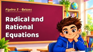 Algebra 2 Radical and Rational Equations Quiz: 10 Questions with Explanations
