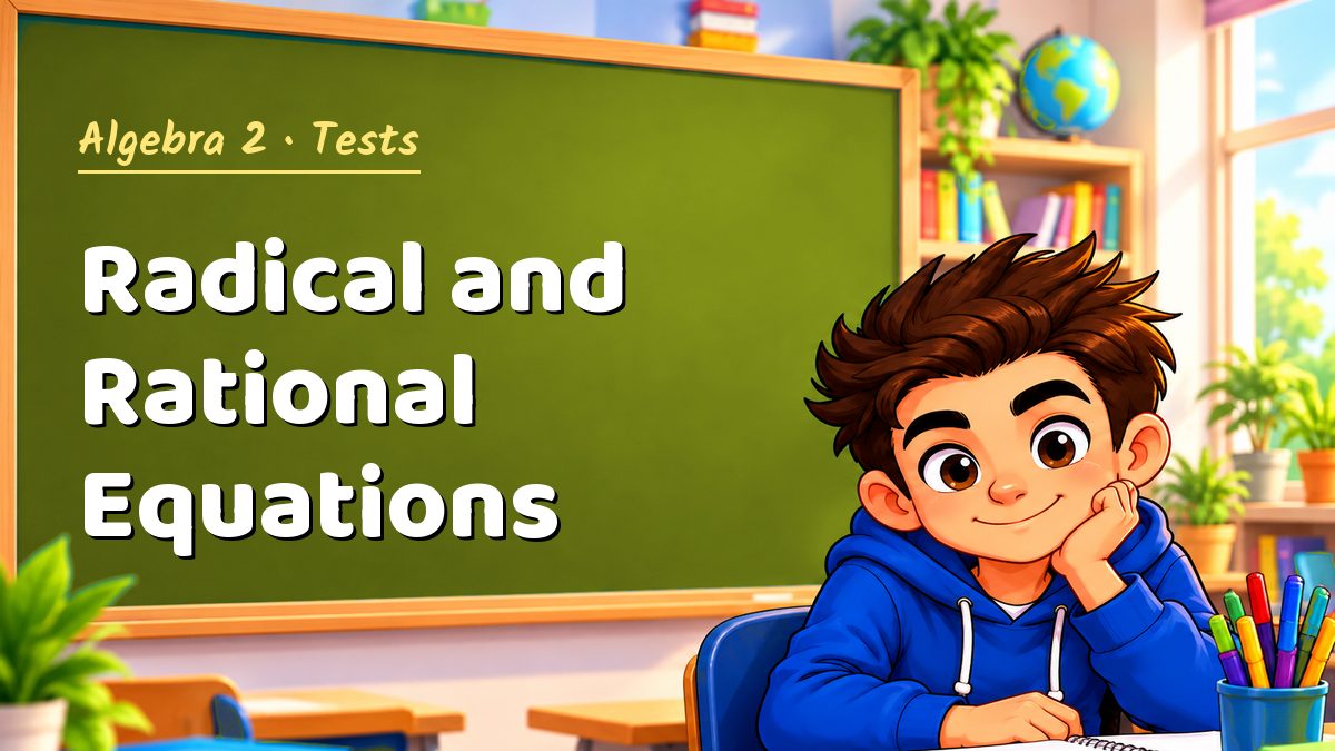 Algebra 2 math test: Radical and Rational Equations – Maths PDF