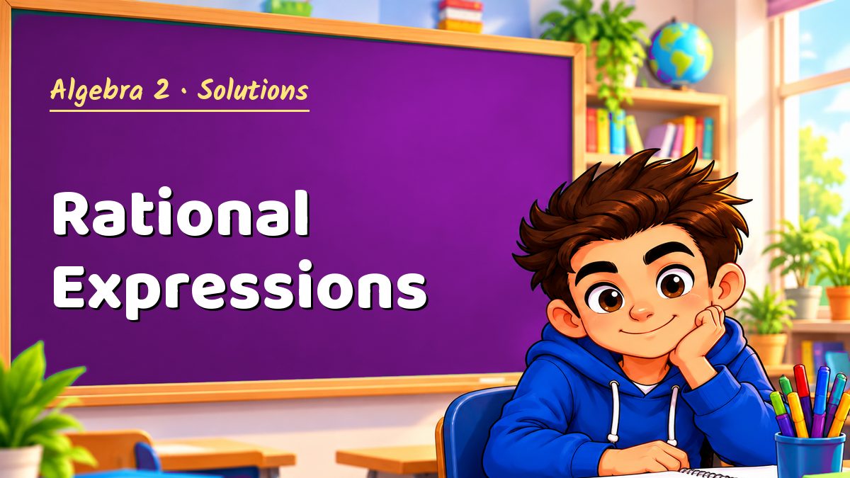 Algebra 2 math worksheet solutions: Rational Expressions – Maths PDF