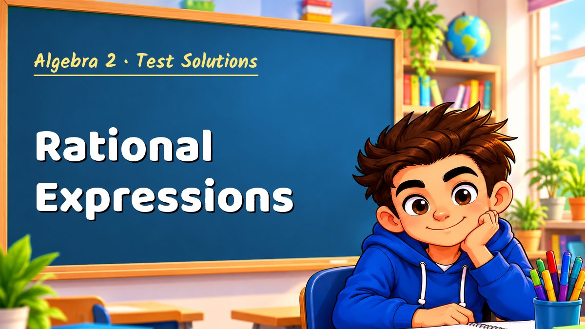 Algebra 2 math test solutions: Rational Expressions – Maths PDF