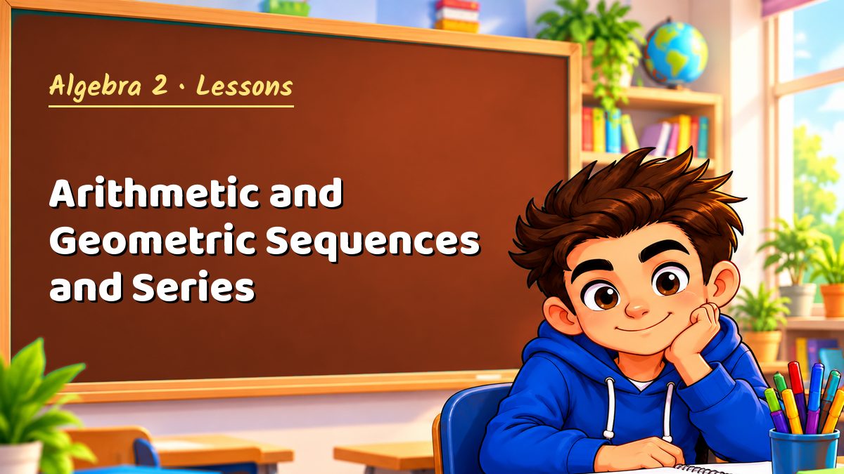 Algebra 2 math lesson: Arithmetic and Geometric Sequences and Series – Maths PDF