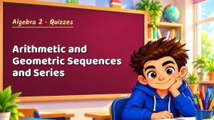 Algebra 2 Arithmetic and Geometric Sequences and Series Quiz: 10 Questions with Explanations