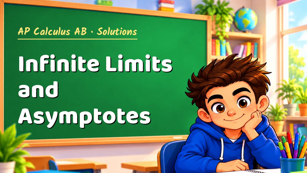 AP Calculus AB math worksheet solutions: Infinite Limits and Asymptotes – Maths PDF