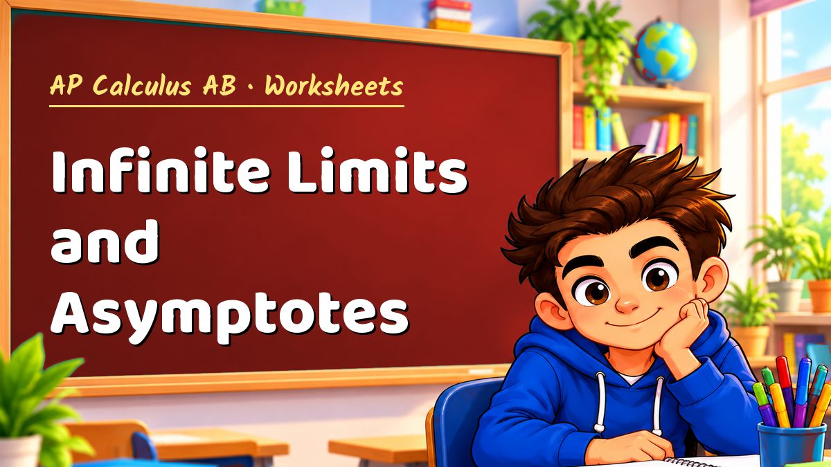 AP Calculus AB math worksheet: Infinite Limits and Asymptotes – Maths PDF