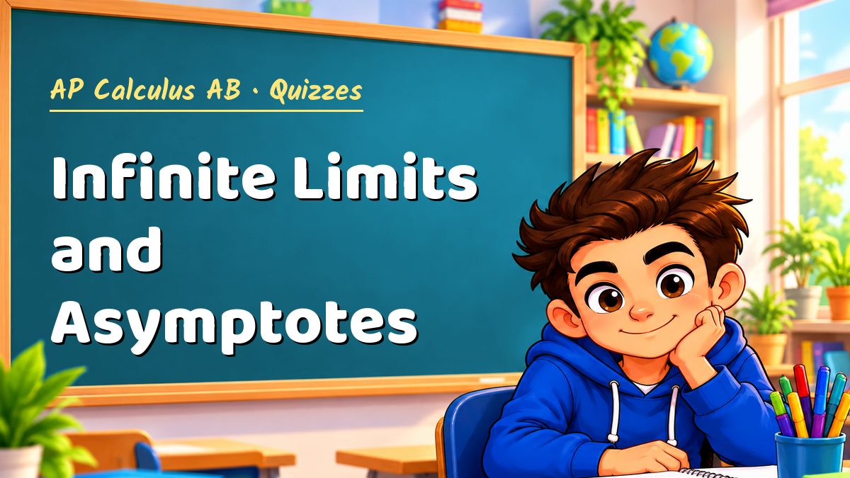 AP Calculus AB math quiz: Infinite Limits and Asymptotes – Maths PDF