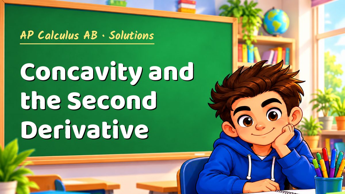 AP Calculus AB math worksheet solutions: Concavity and the Second Derivative – Maths PDF