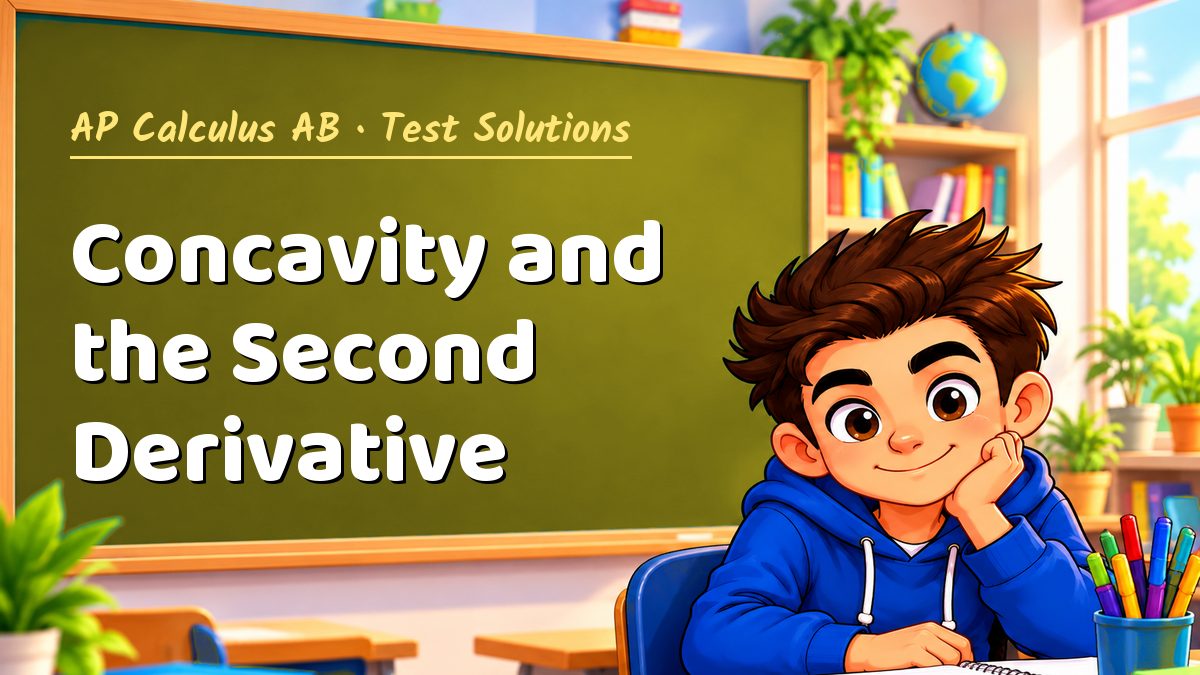 AP Calculus AB math test solutions: Concavity and the Second Derivative – Maths PDF