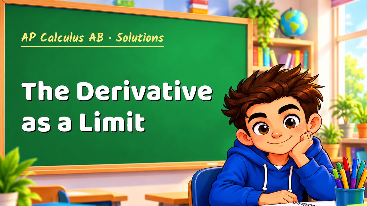 AP Calculus AB math worksheet solutions: The Derivative as a Limit – Maths PDF