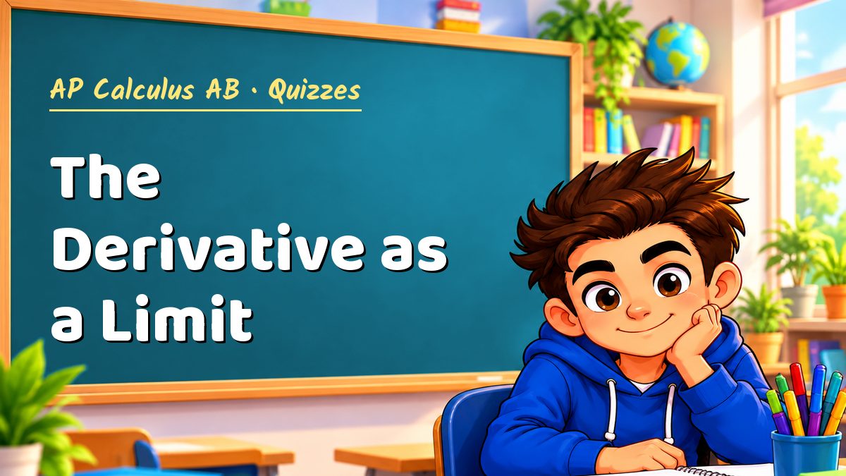 AP Calculus AB math quiz: The Derivative as a Limit – Maths PDF