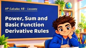 AP Calculus AB Power, Sum and Basic Function Derivative Rules Lesson (Free PDF)