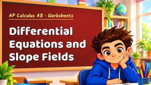 AP Calculus AB Differential Equations and Slope Fields Worksheet (PDF)