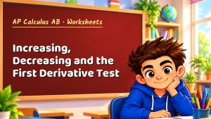 AP Calculus AB Increasing, Decreasing and the First Derivative Test Worksheet (PDF)