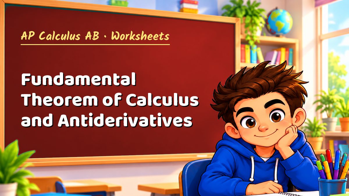AP Calculus AB math worksheet: Fundamental Theorem of Calculus and Antiderivatives – Maths PDF