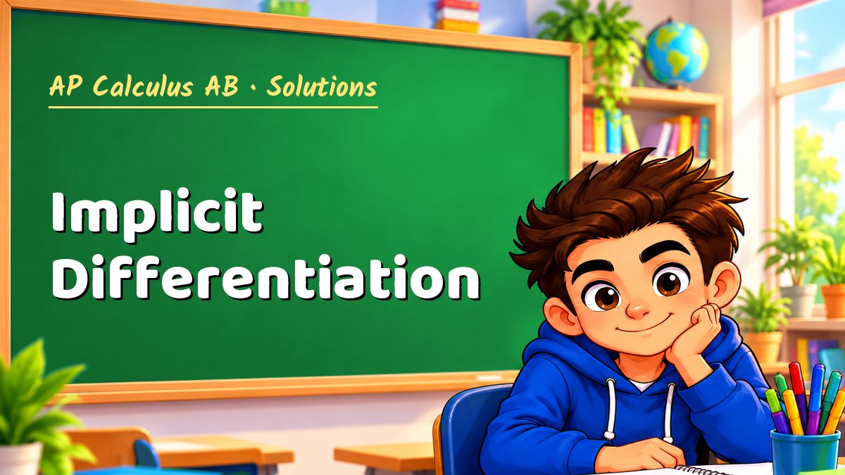 AP Calculus AB math worksheet solutions: Implicit Differentiation – Maths PDF