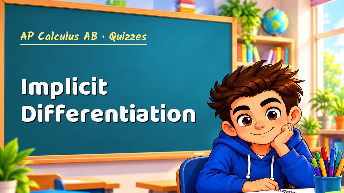 AP Calculus AB math quiz: Implicit Differentiation – Maths PDF