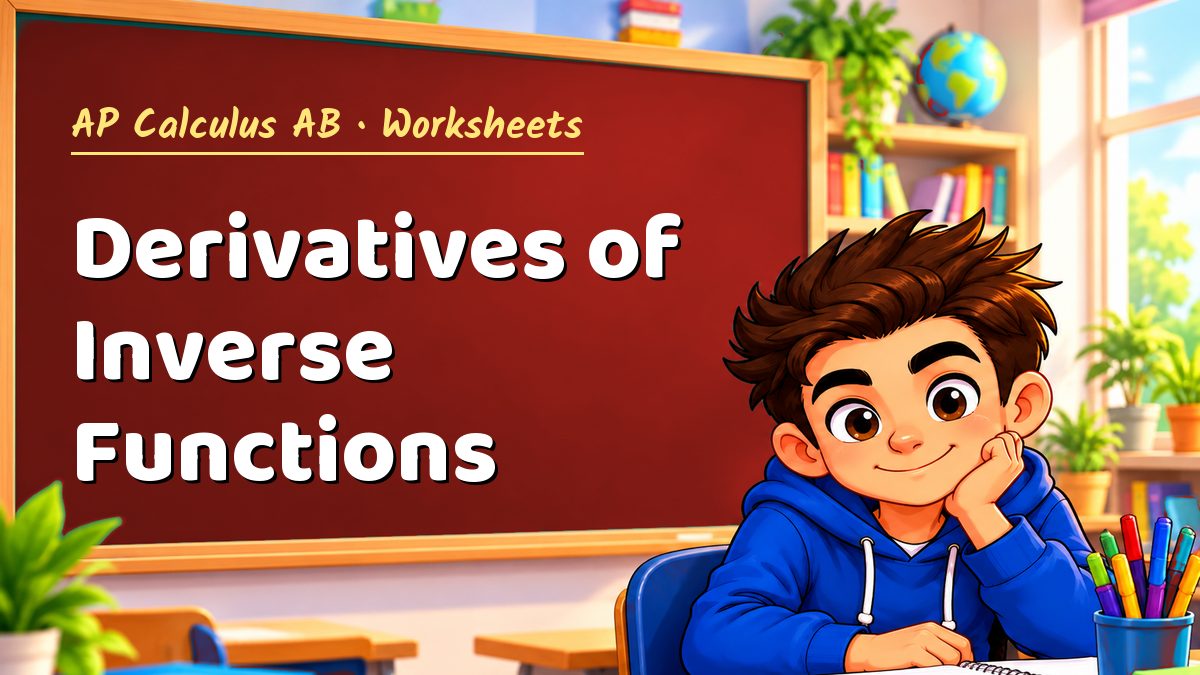 AP Calculus AB math worksheet: Derivatives of Inverse Functions – Maths PDF
