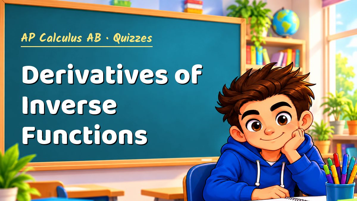 AP Calculus AB math quiz: Derivatives of Inverse Functions – Maths PDF