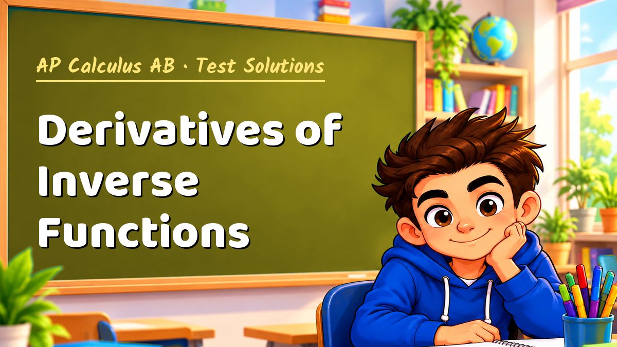 AP Calculus AB math test solutions: Derivatives of Inverse Functions – Maths PDF