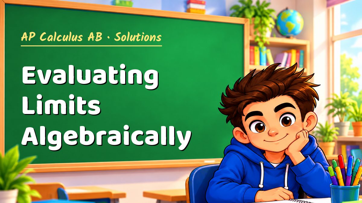 AP Calculus AB math worksheet solutions: Evaluating Limits Algebraically – Maths PDF