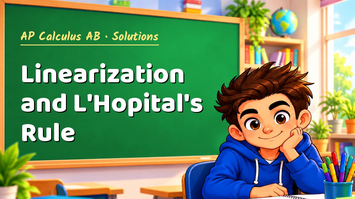 AP Calculus AB math worksheet solutions: Linearization and L'Hopital's Rule – Maths PDF