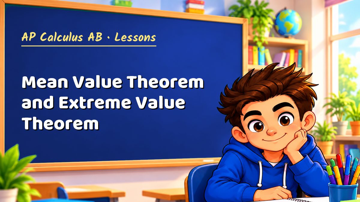 AP Calculus AB math lesson: Mean Value Theorem and Extreme Value Theorem – Maths PDF