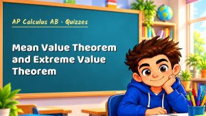 AP Calculus AB Mean Value Theorem and Extreme Value Theorem Quiz: 10 Questions with Explanations