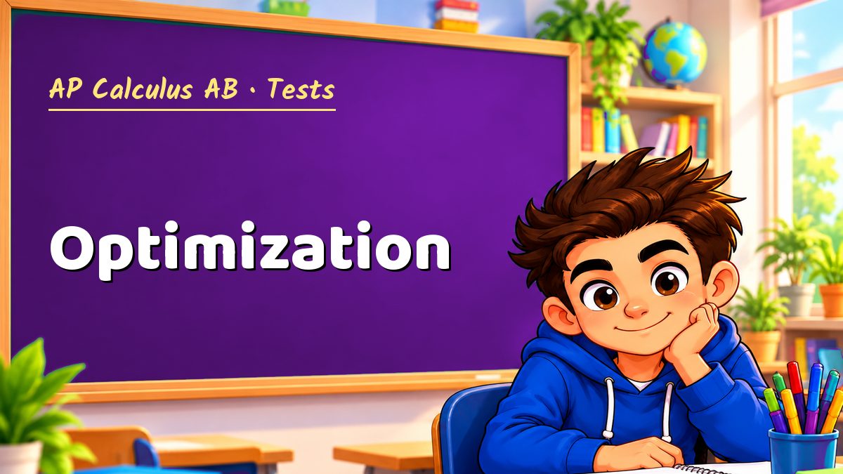 AP Calculus AB math test: Optimization – Maths PDF