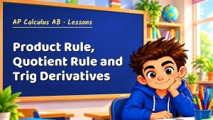 AP Calculus AB Product Rule, Quotient Rule and Trig Derivatives Lesson (Free PDF)