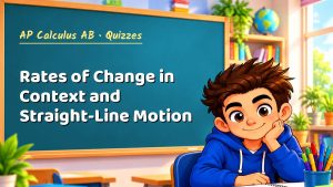 AP Calculus AB Rates of Change in Context and Straight-Line Motion Quiz: 10 Questions with Explanations