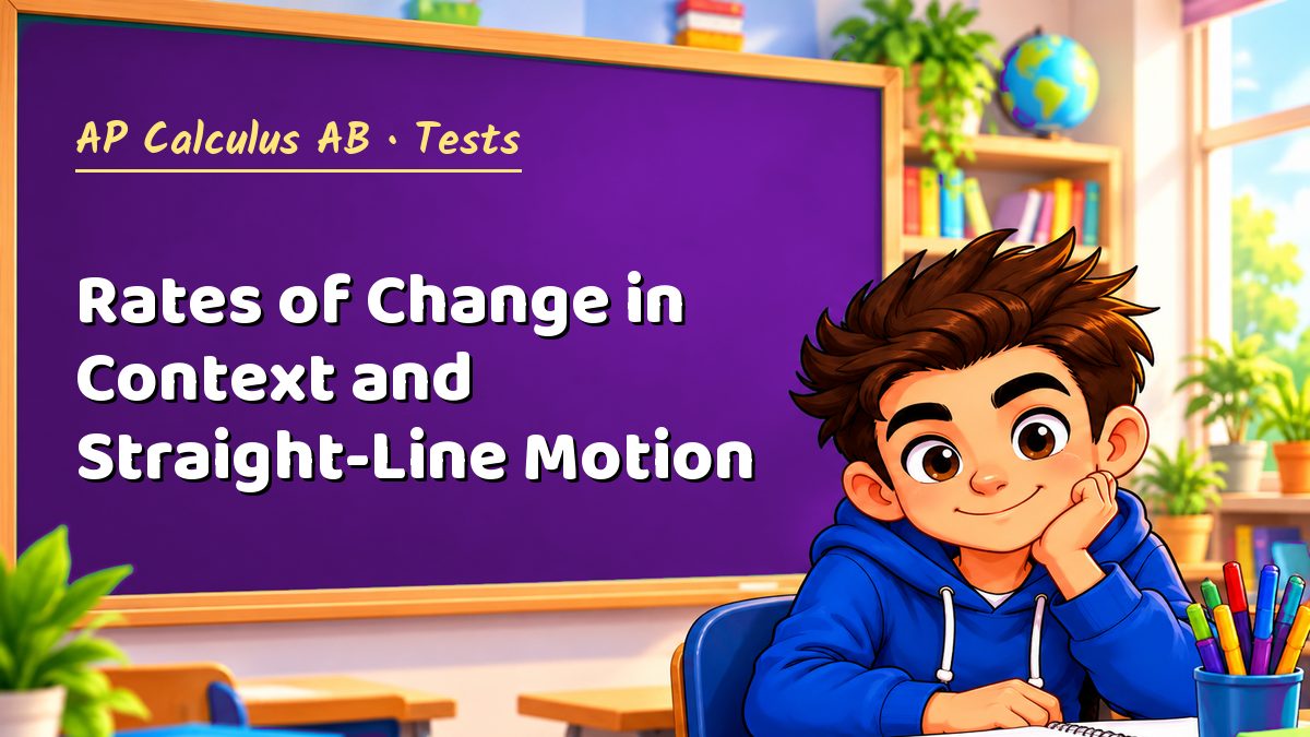 AP Calculus AB math test: Rates of Change in Context and Straight-Line Motion – Maths PDF