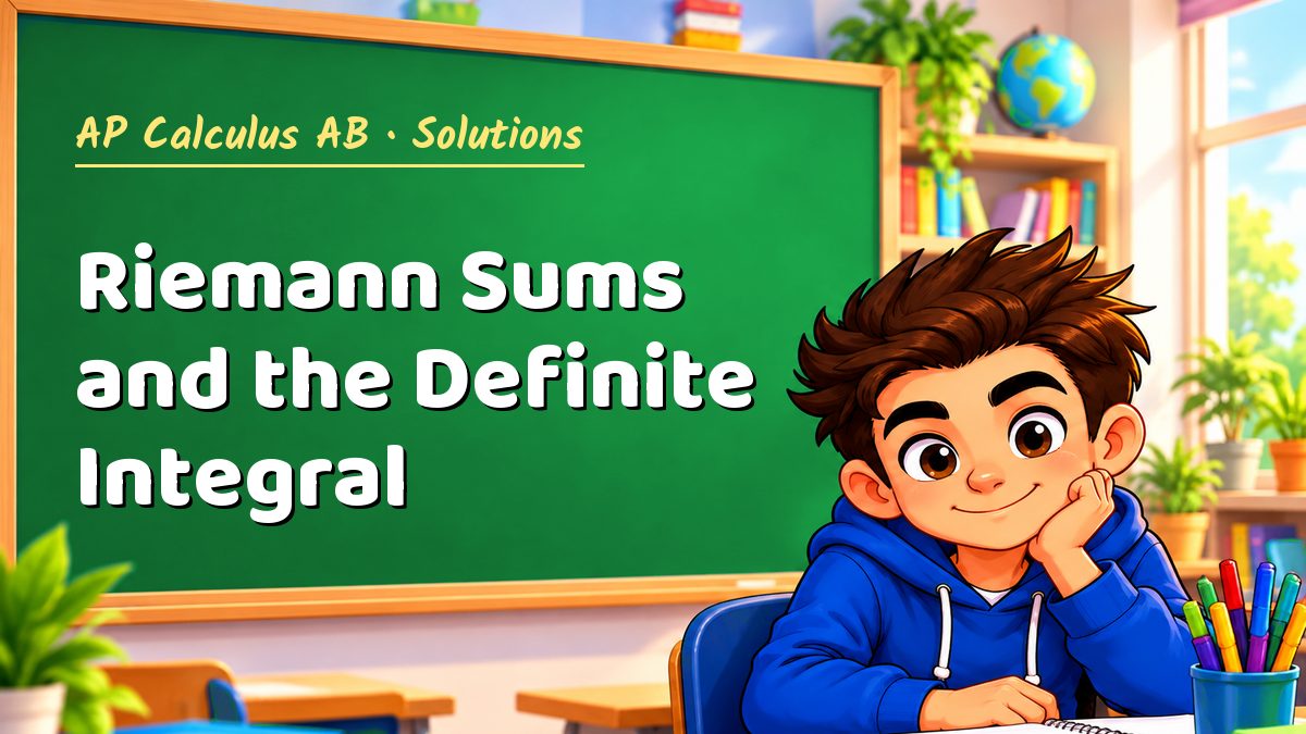 AP Calculus AB math worksheet solutions: Riemann Sums and the Definite Integral – Maths PDF