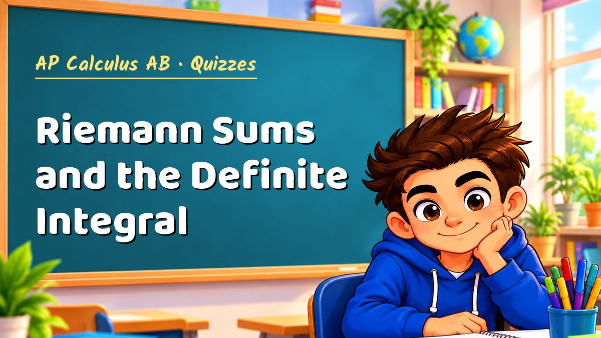 AP Calculus AB math quiz: Riemann Sums and the Definite Integral – Maths PDF