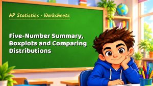 AP Statistics Five-Number Summary, Boxplots and Comparing Distributions Worksheet (PDF)