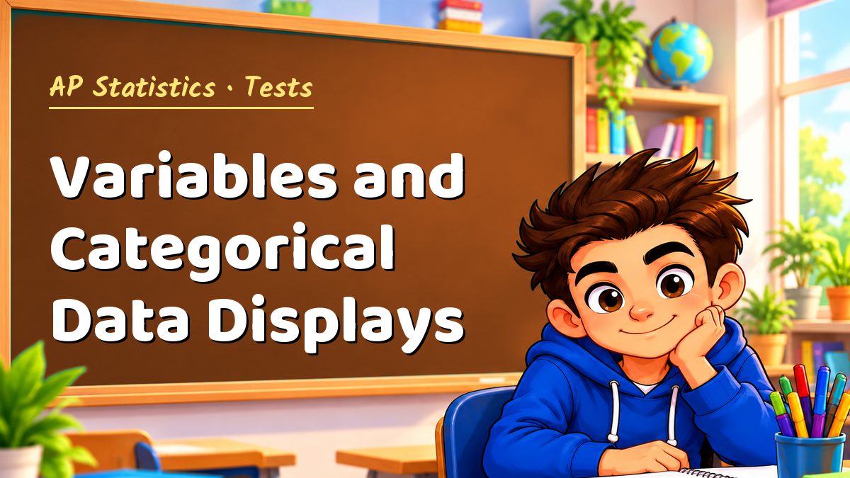 AP Statistics math test: Variables and Categorical Data Displays – Maths PDF
