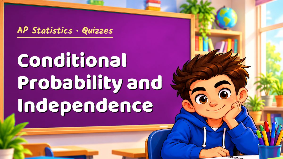 AP Statistics math quiz: Conditional Probability and Independence – Maths PDF