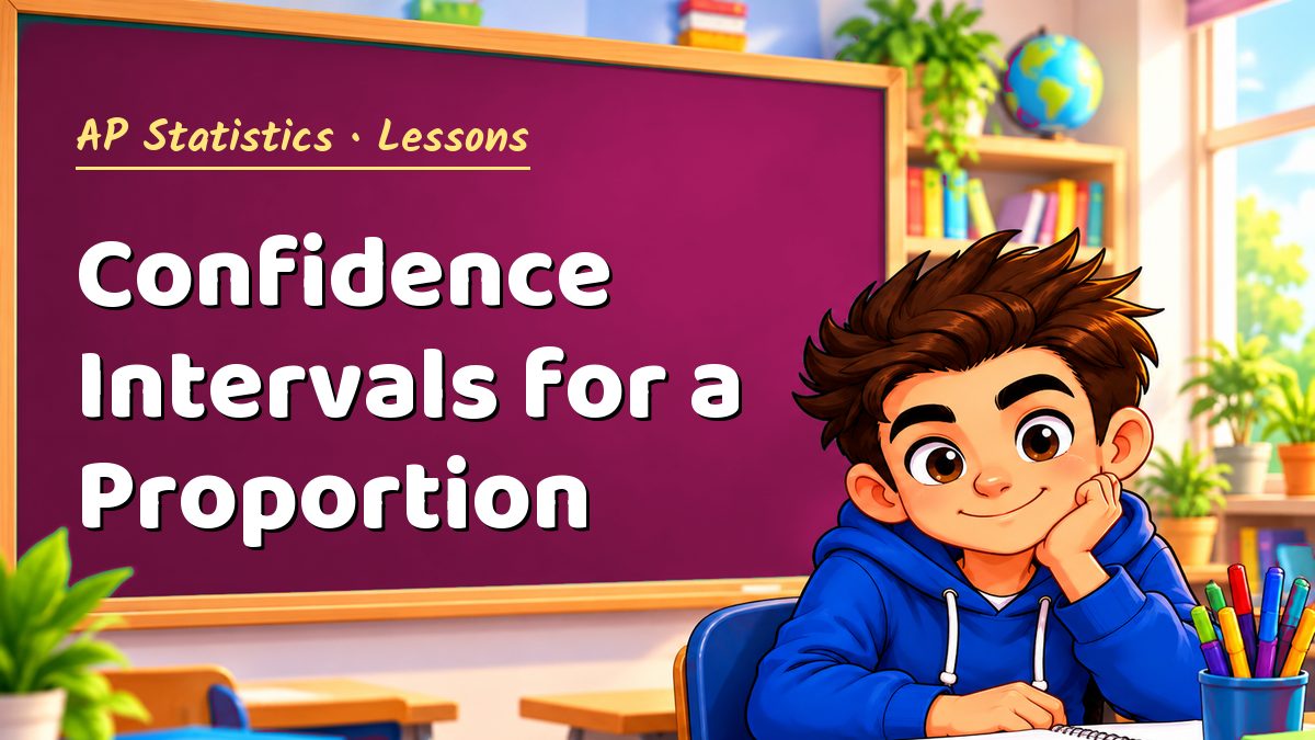 AP Statistics math lesson: Confidence Intervals for a Proportion – Maths PDF
