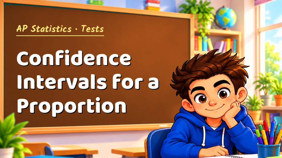 AP Statistics math test: Confidence Intervals for a Proportion – Maths PDF