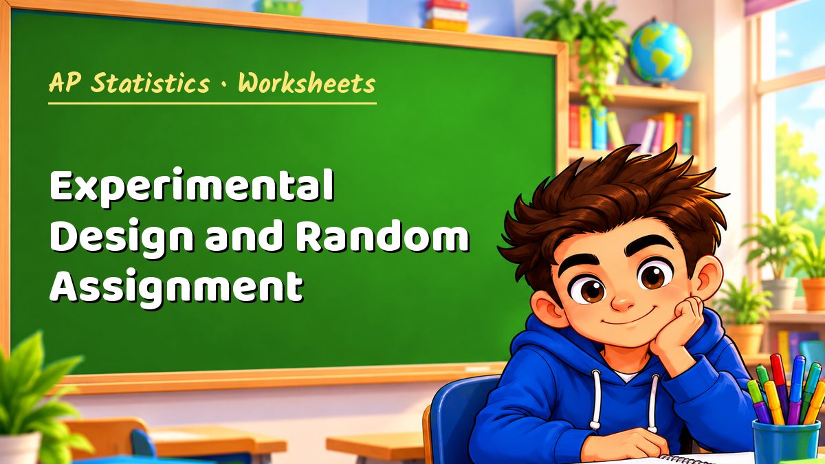 AP Statistics math worksheet: Experimental Design and Random Assignment – Maths PDF
