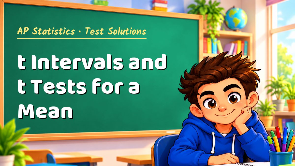 AP Statistics math test solutions: t Intervals and t Tests for a Mean – Maths PDF