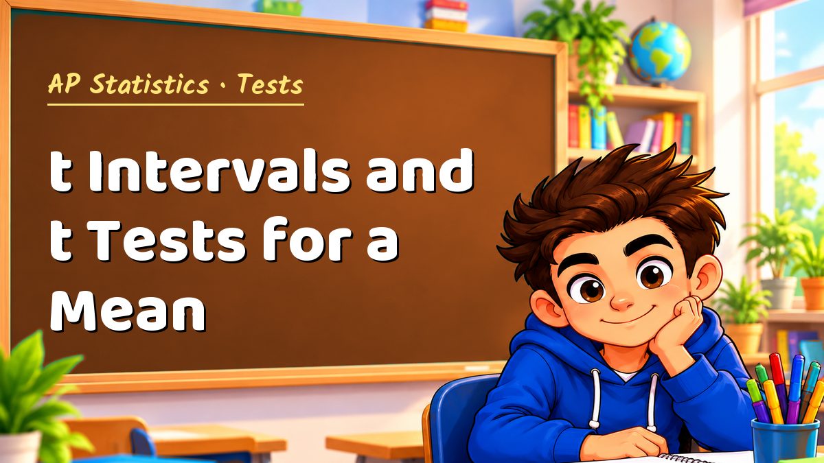 AP Statistics math test: t Intervals and t Tests for a Mean – Maths PDF
