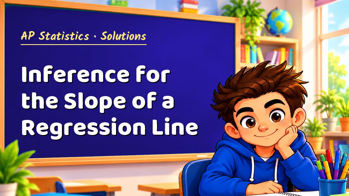 AP Statistics math worksheet solutions: Inference for the Slope of a Regression Line – Maths PDF
