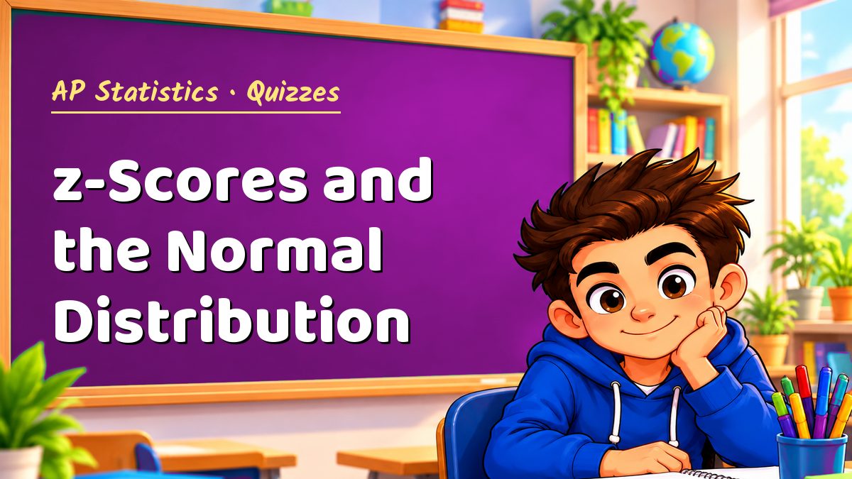 AP Statistics math quiz: z-Scores and the Normal Distribution – Maths PDF