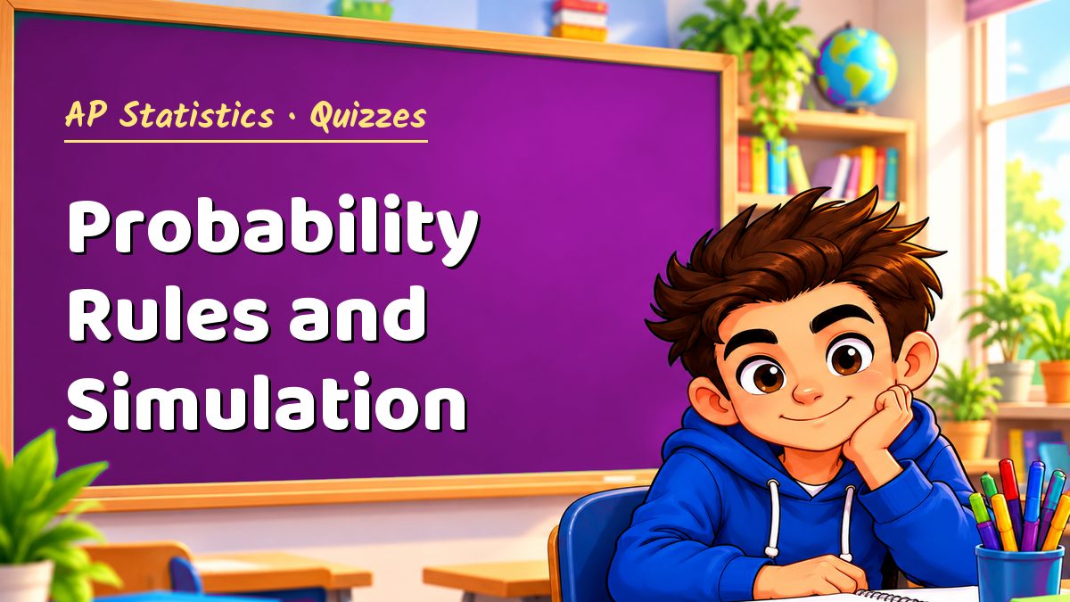 AP Statistics math quiz: Probability Rules and Simulation – Maths PDF