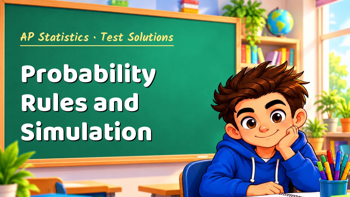 AP Statistics math test solutions: Probability Rules and Simulation – Maths PDF