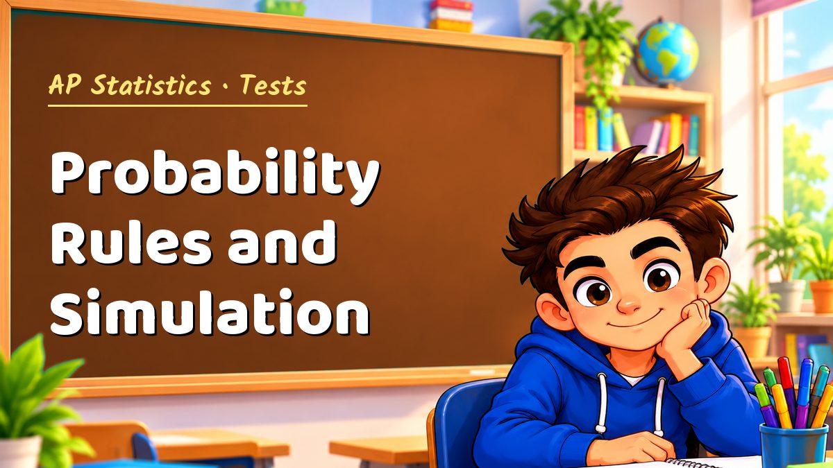 AP Statistics math test: Probability Rules and Simulation – Maths PDF