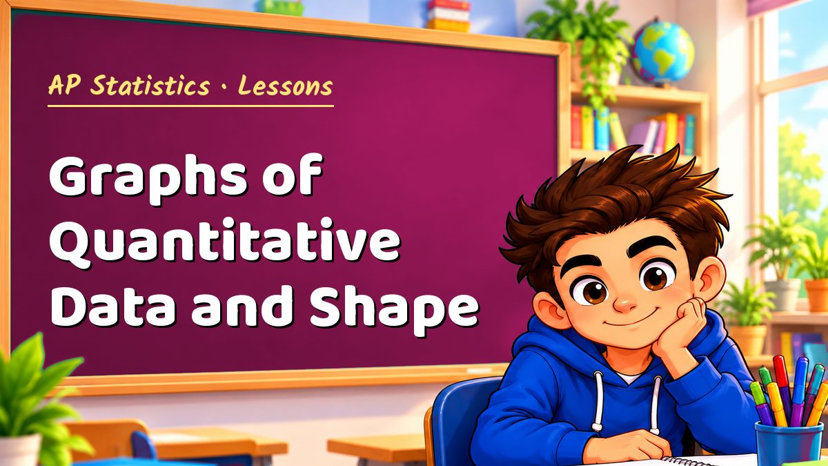 AP Statistics math lesson: Graphs of Quantitative Data and Shape – Maths PDF