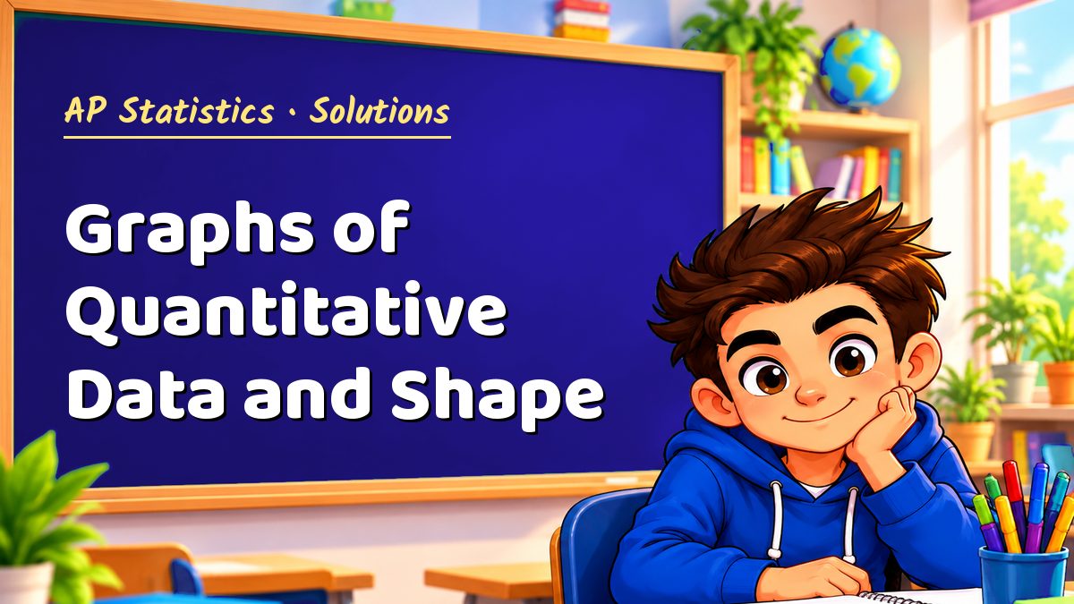 AP Statistics math worksheet solutions: Graphs of Quantitative Data and Shape – Maths PDF