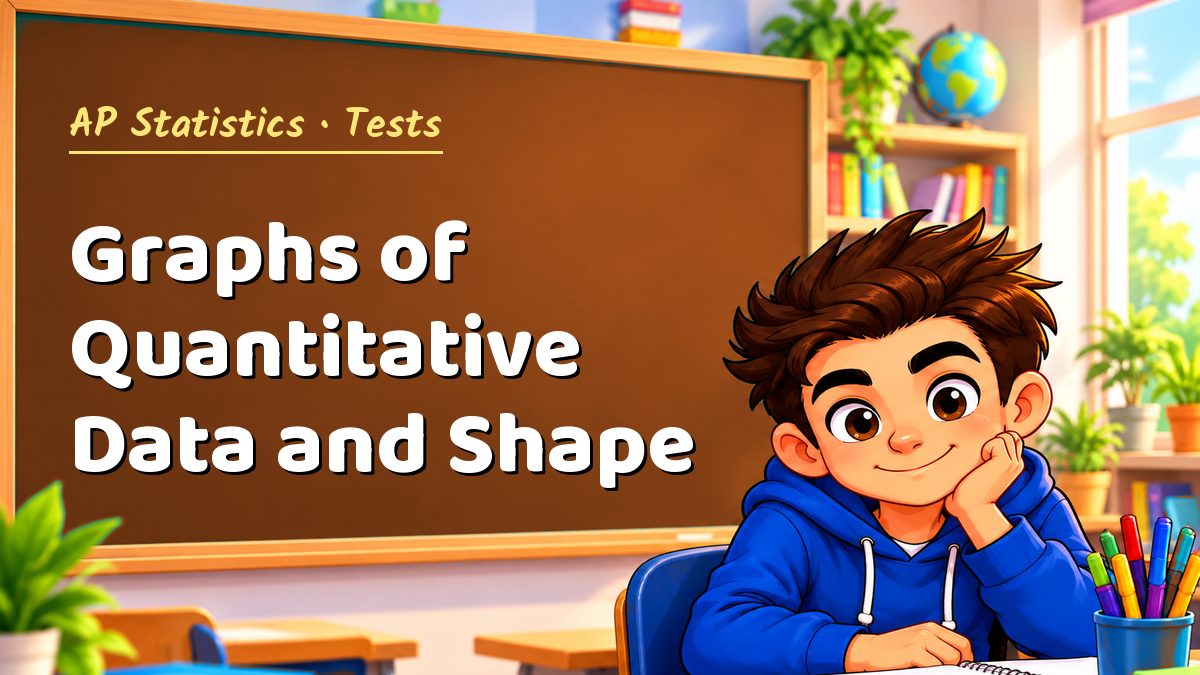 AP Statistics math test: Graphs of Quantitative Data and Shape – Maths PDF