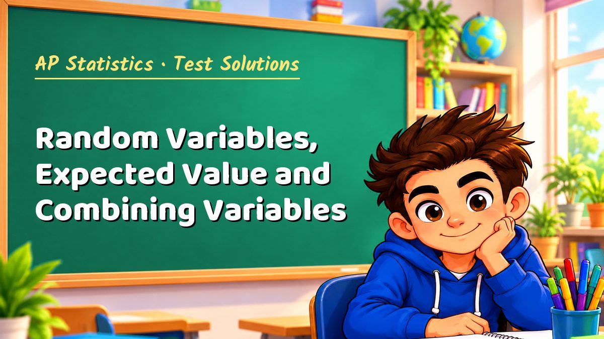 AP Statistics math test solutions: Random Variables, Expected Value and Combining Variables – Maths PDF