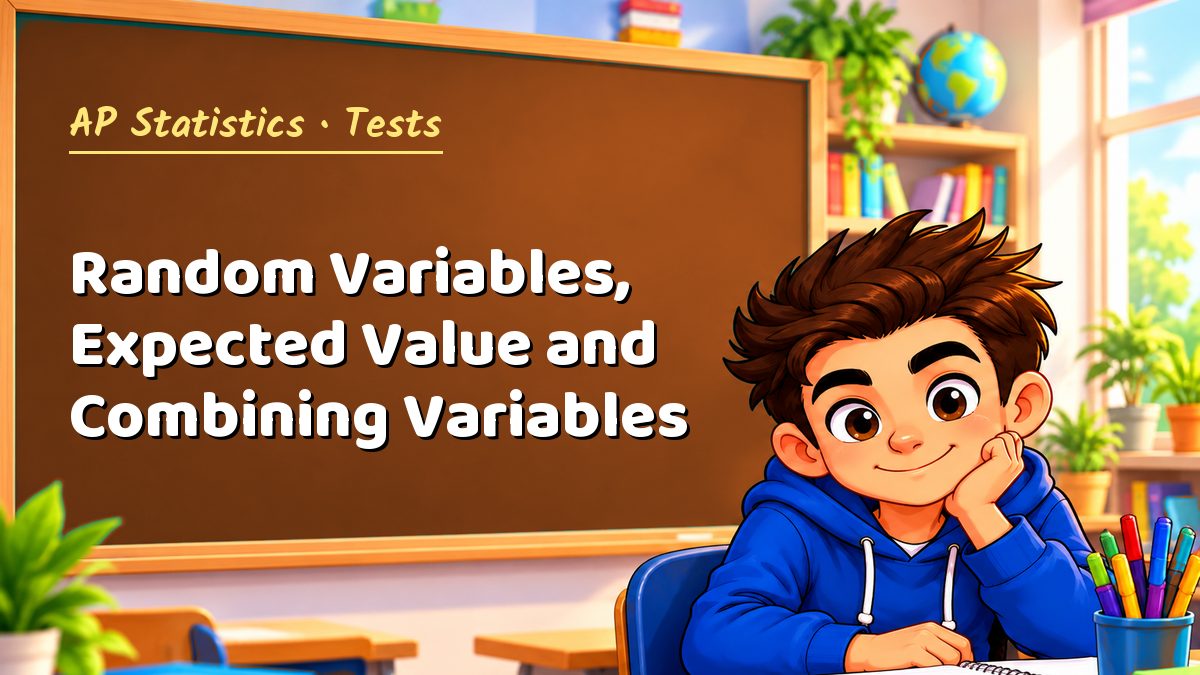 AP Statistics math test: Random Variables, Expected Value and Combining Variables – Maths PDF